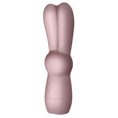 Грязно-розовый вибростимулятор в форме зайчика Bunnie Boo