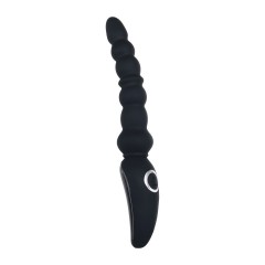 Черная анальная виброелочка Magic Stick - 22,6 см.