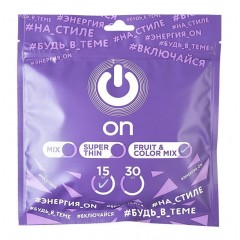 Цветные ароматизированные презервативы ON) Fruit   Color - 15 шт.